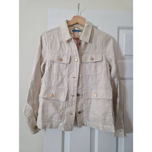 J. McLaughlin Linen Jacket S - Picture 2 of 12